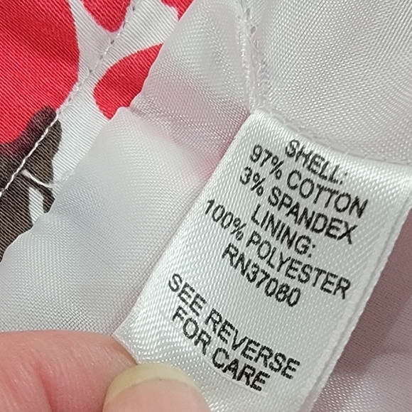 Cato Floral Pink Red Skirt Ruffle Size 14 Spring Summer Easter Party Pretty - Picture 10 of 12